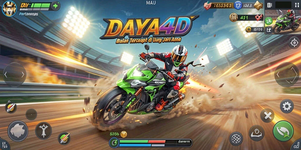 Gameplay cepat dan mendebarkan di DAYA4D dengan trek yang menantang.