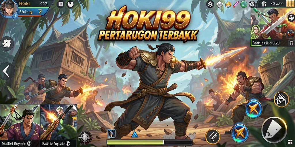 Gameplay HOKI99 menampilkan aksi seru dalam pertarungan Battle Royale.