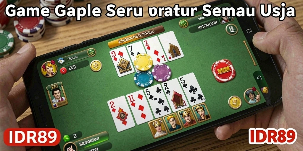Tampilan menarik dari gameplay Gaple di IDR89.