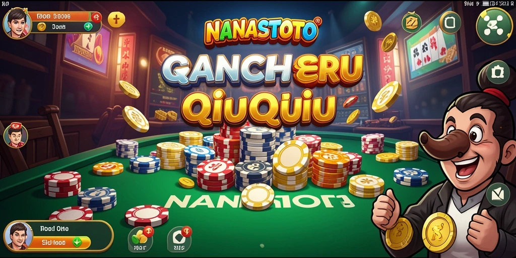Tampilan gameplay QiuQiu yang penuh warna dan menarik.