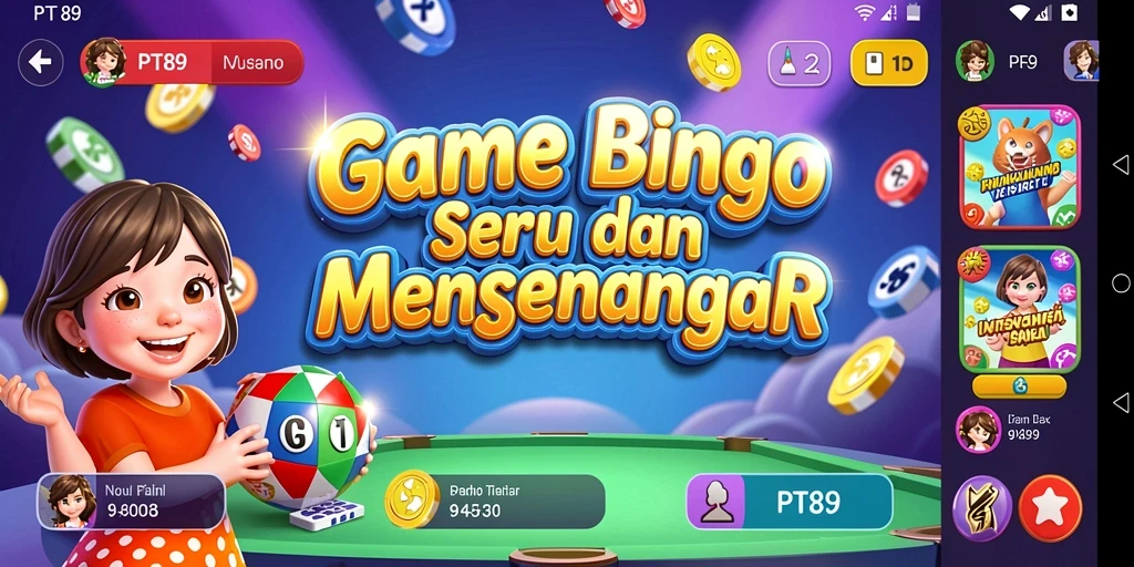 Tampilan screenshot menunjukkan aksi bermain Bingo yang seru.