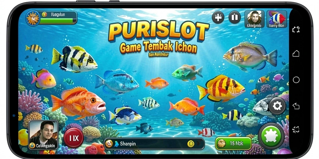 Tampilan menarik dari gameplay Tembak Ikan PURISLOT yang seru.