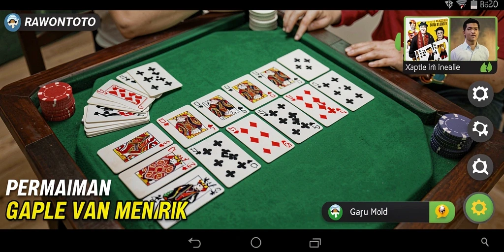 Tampilan screenshot menunjukkan serunya bermain Gaple di RAWONTOTO.