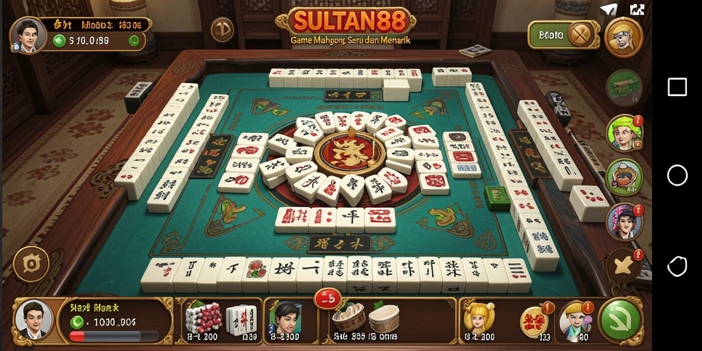 Tampilan gameplay seru dari SULTAN88 dalam permainan Mahjong.