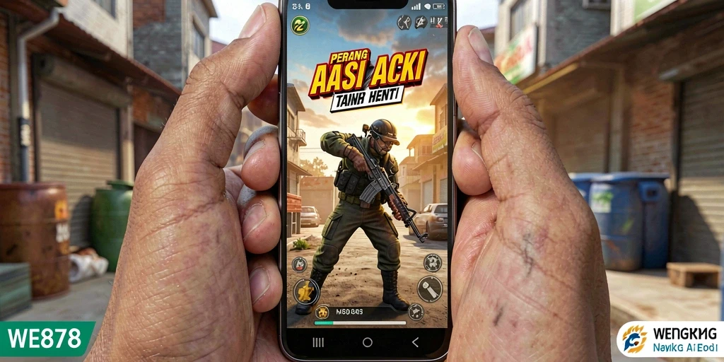 Screenshot gameplay WE878 yang menampilkan pertarungan intens.