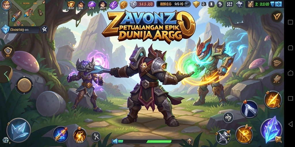 Tangkapan layar ZAVONZO menampilkan aksi pertarungan seru dalam gameplay ARPG.